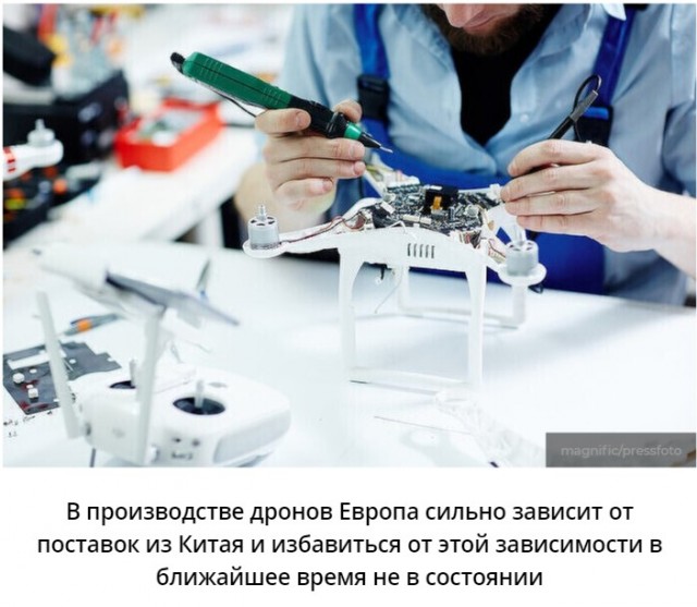 Европа не может ликвидировать зависимость от китайских комплектующих для БПЛА