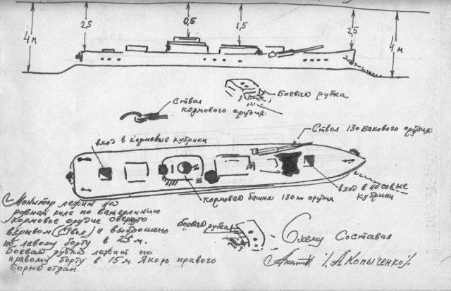 "Ударный" - речной монитор, погибший в море