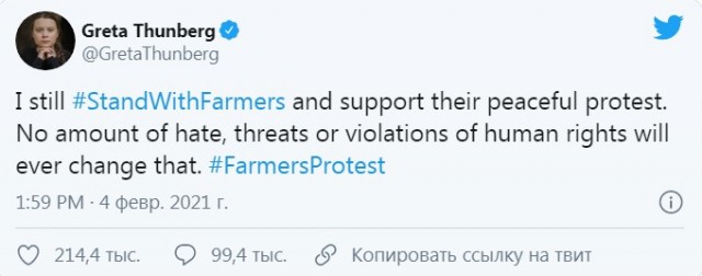 Грете Тунберг грозит уголовное расследование