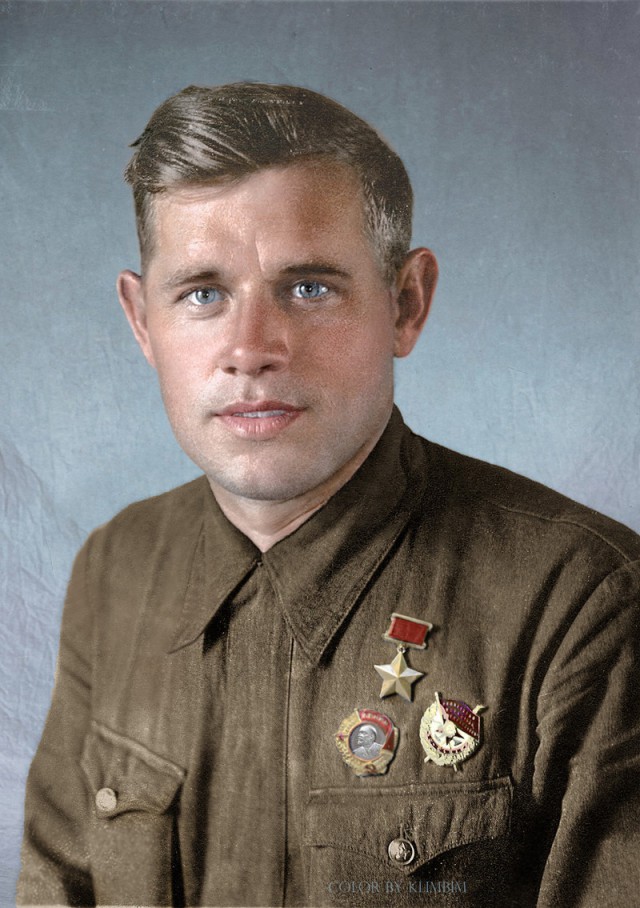 Герои Великой Отечественной войны в цветных фотографиях.