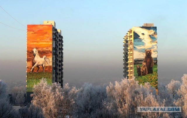 Екатеринбург разноцветный. Как уличные художники изменили унылые фасады города: фото до и после