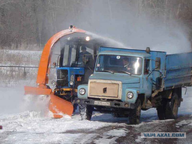 Как чистят снег на трассе Астан- Кокшетау 6.01.20