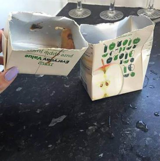 Отвратительная находка в коробке с соком