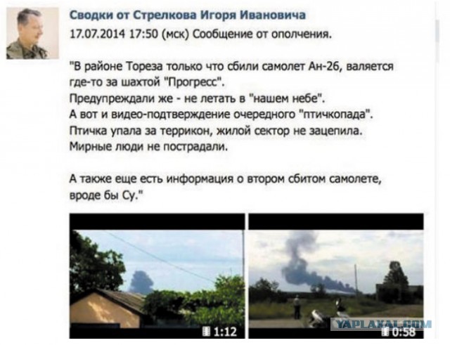 Украинский самолет был сбит двумя иранскими ракетами российского производства