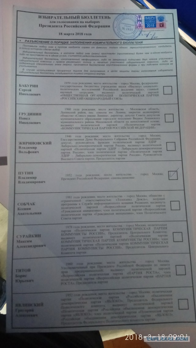 Видеотрансляция выборов 2018