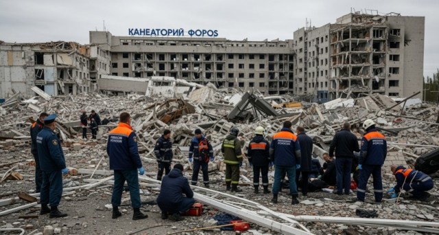 Украинские БПЛА ударили по санаторию "Форос" в Крыму