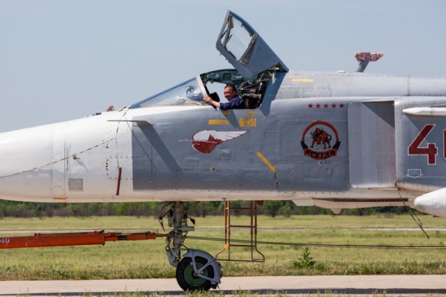 Липецкая авиабаза. Су-25 и Су-24