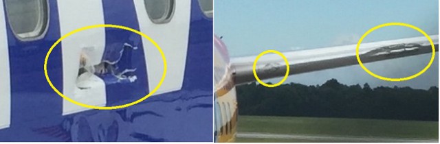 На пассажирском самолете взорвался двигатель прямо во время полета