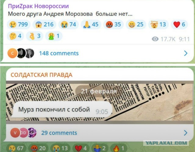 Автор канала «Нам пишут из Янины» военкор Андрей Морозов (Мурз) покончил с собой