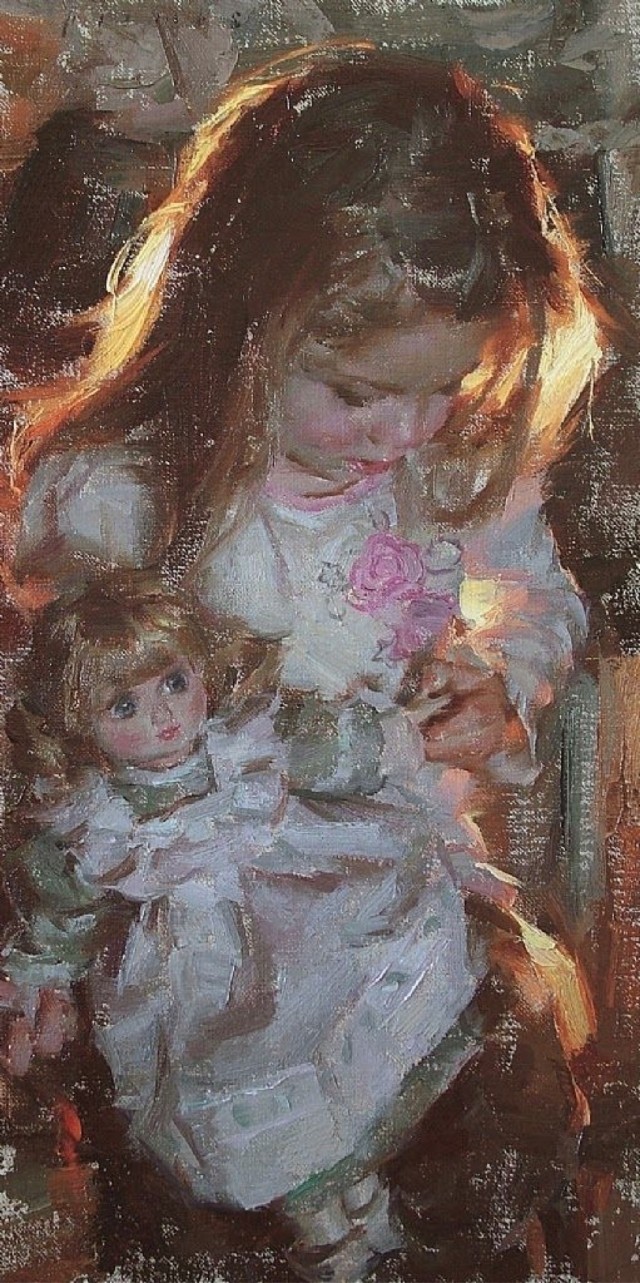 Живопись. Девочки и куклы