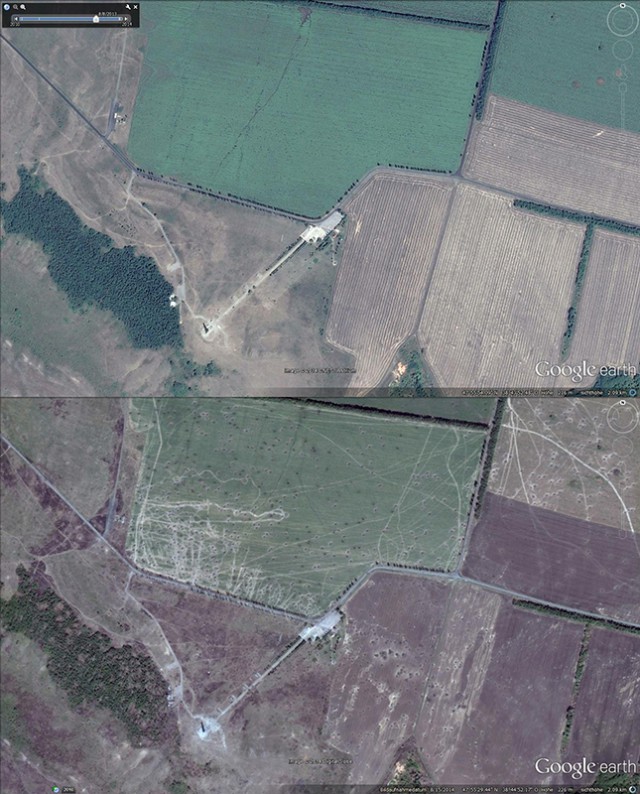 GoogleEarth обновил частично карту Донбасса