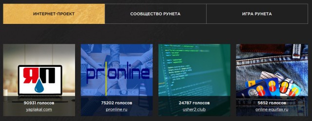 ЯП на Премии Рунета 2018!