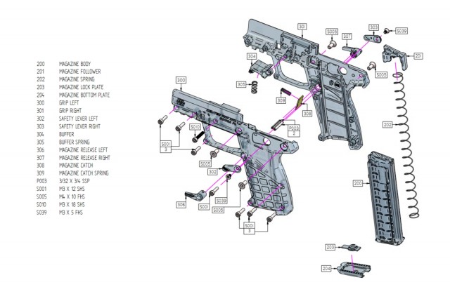 Пистолет на винтах: Kel-Tec P17