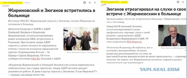 Стало известно о «серьезном воспалении» головного мозга у Жириновского