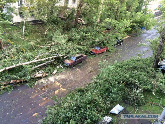Гроза в Москве, 13.07.2016. Видео