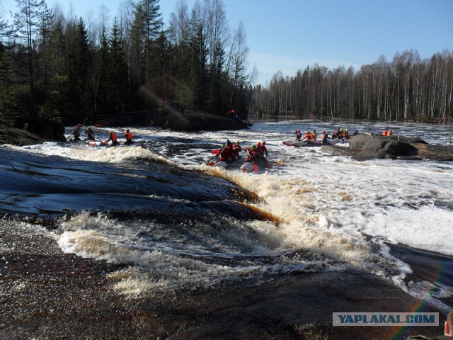 Река Уксунйоки (Укса). Карелия. Сплав по большой воде. Фотоотчет
