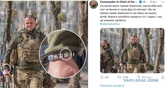 Командующий вооруженными силами Украины Залужный оказался ценителем свастики