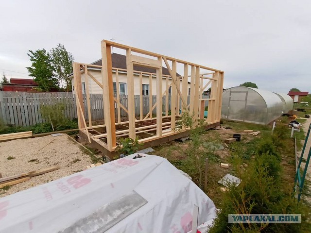 Пилю хозблок 6x3 клиенту