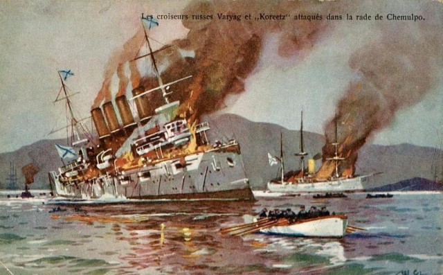 9 февраля 1904 года приняли свой последний бой с японской эскадрой легендарный крейсер «Варяг» и канонерская лодка «Кореец»