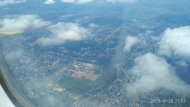 Москва с высоты 386 километров