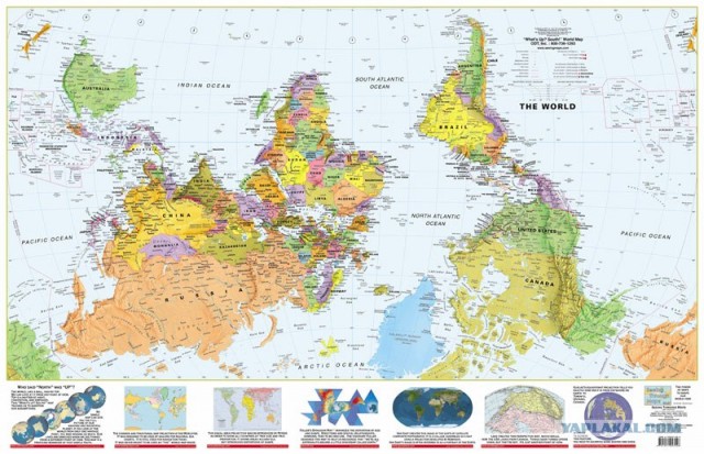 Карта мира глазами австралийца