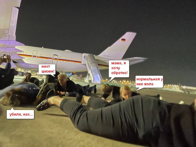 Шольц прилёг на землю, при звуках сирены