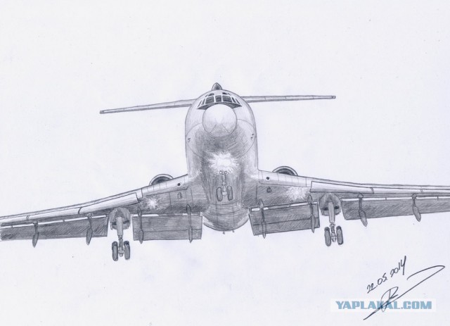 Деревянная модель Ту-154Б2