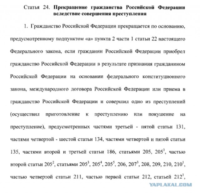 Теперь в России могут лишать гражданства официально