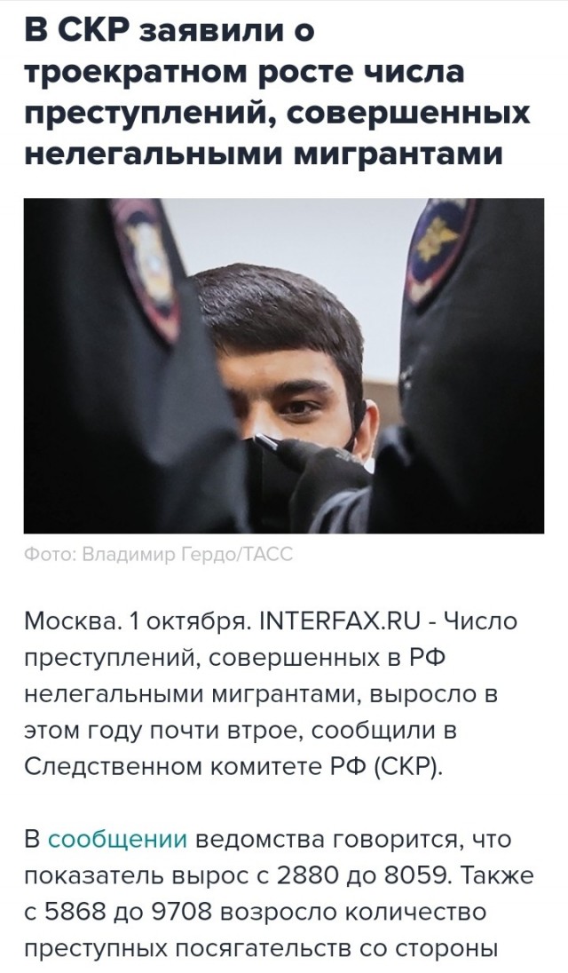 В Госдуме отказались признать мигрантов главными виновниками роста преступности