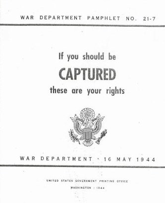 Памятка военопленного армии США