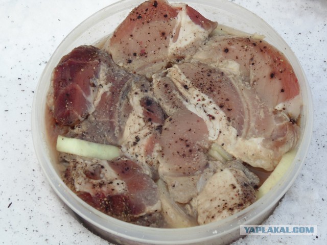 Дача, грибы, мясо, овощи.