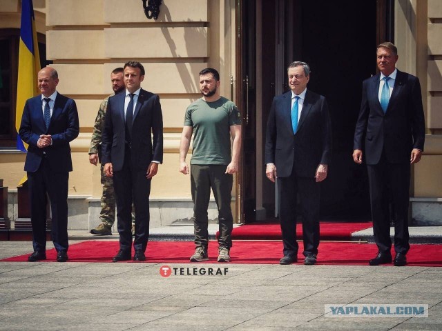 Макрон, Шольц и Драги прибыли на Украину