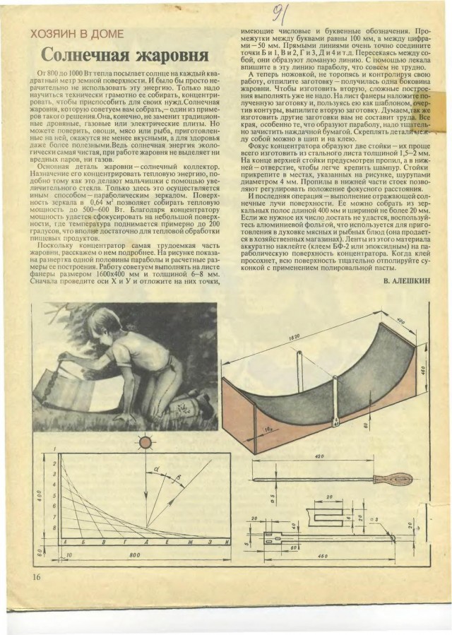 Мой солнечный концентратор