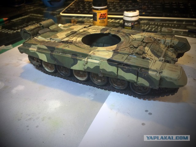 Модель танка Т-90А в масштабе 1/35