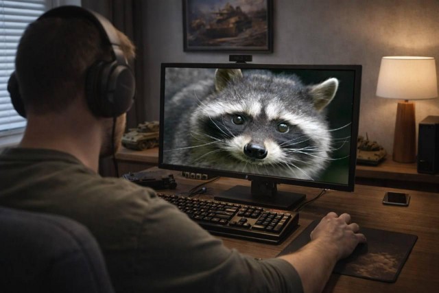 Российские мужчины внезапно стали проводить кучу времени с виртуальными енотами