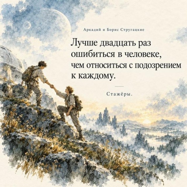 Цитаты Стругацких в акварели