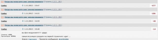 Когда вы минусуете уже заминусованного