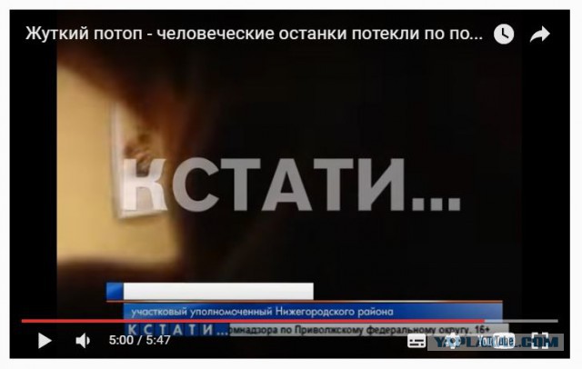 Жуткий потоп по-нижегородски - человеческие останки потекли по потолкам и стенам