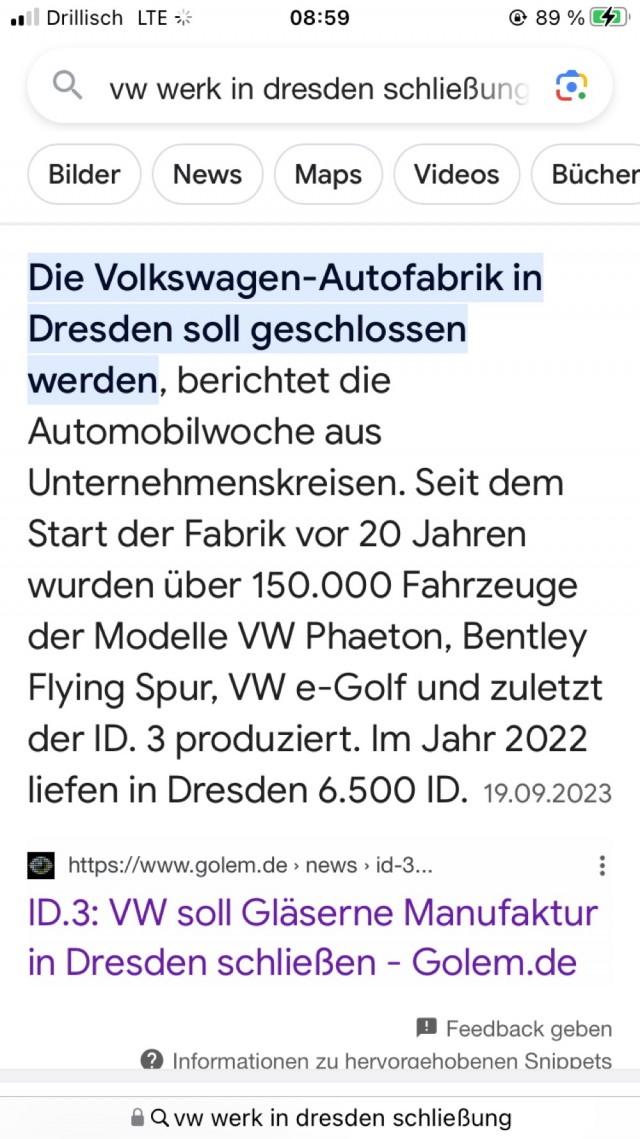 Volkswagen останавливает производство электрокаров в Германии