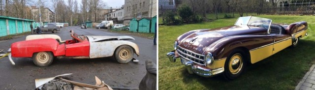 Автомобили до и после реставрации