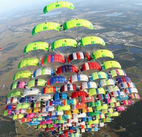Фигуры из парашютистов