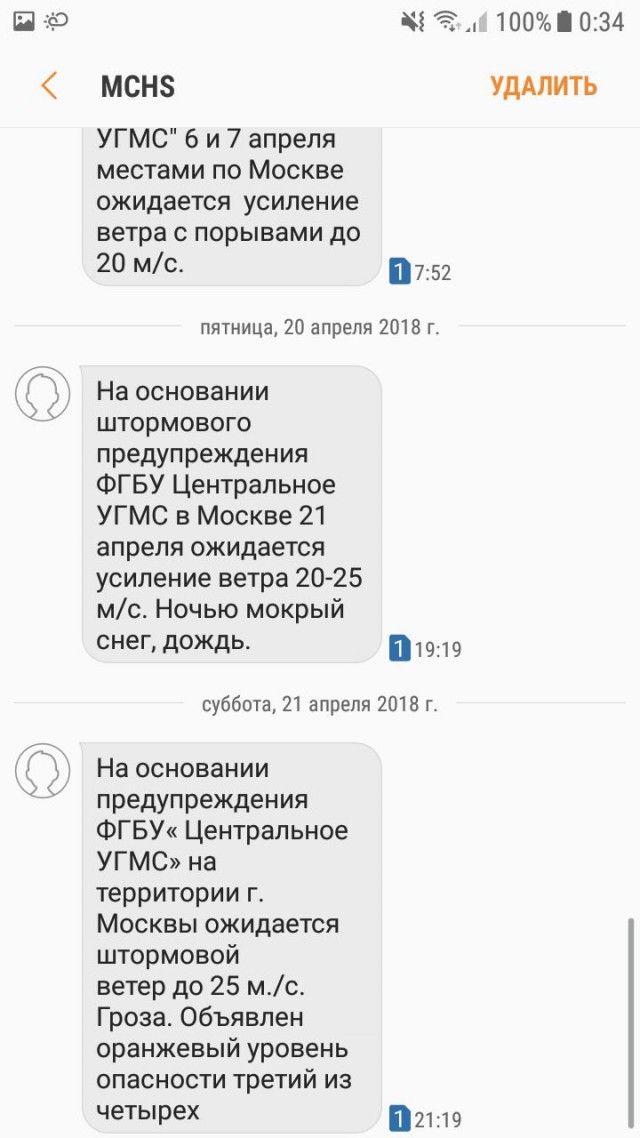 В Москве из-за шторма пострадали 12 человек