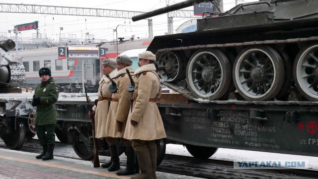 Эшелон Т-34 прибыл в Новосибирск!