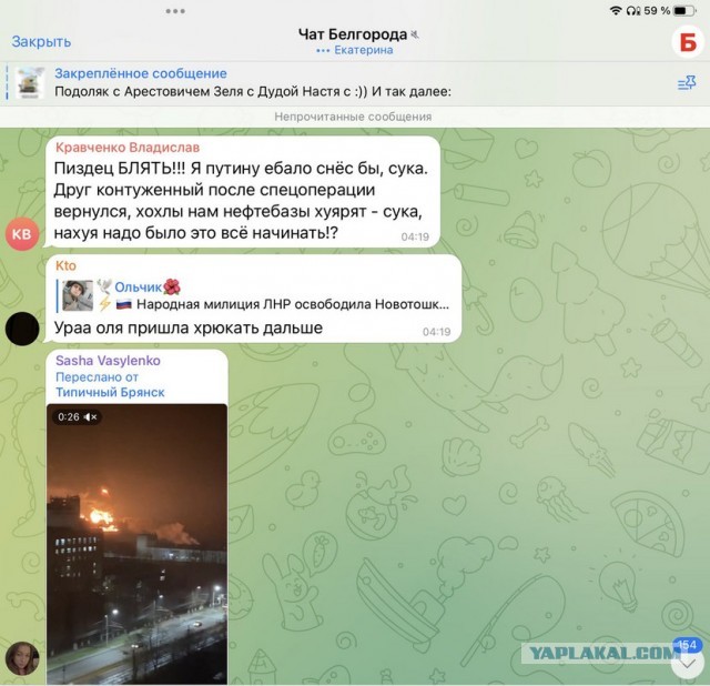 Пожар  около нефтебазы в Брянске
