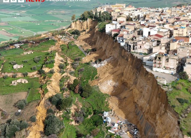 Оползень на Сицилии. Недвижимость превратилась в движимость