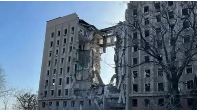 Прилёт в Донецк