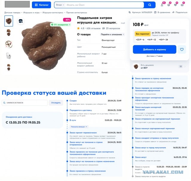 Какаха из Китая за 134 ₽