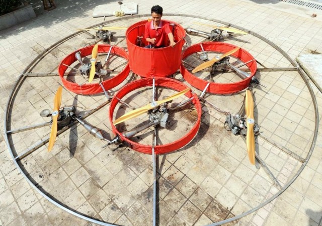 Китайский крестьянин построил летающую тарелку
