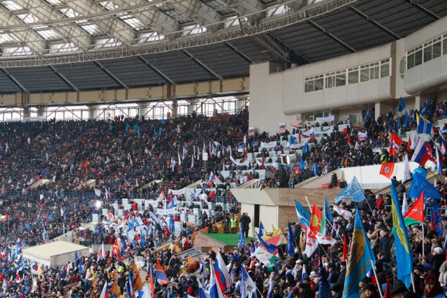 Митинг в поддержку Путина в Лужниках