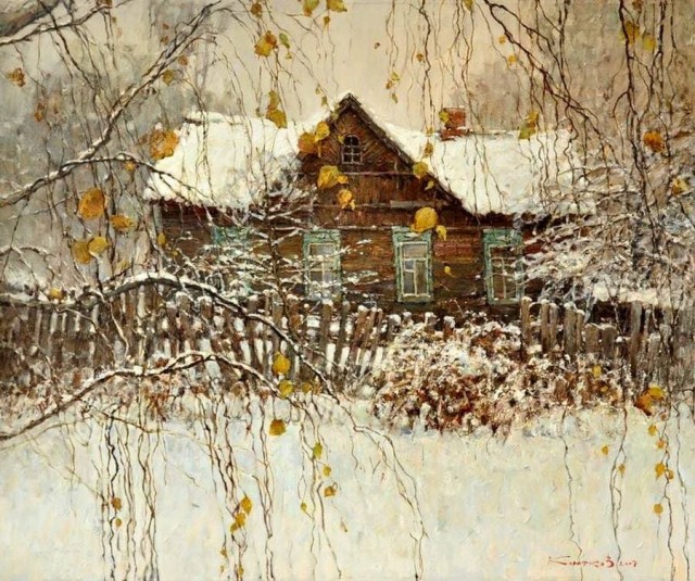 Поздней осенью в деревне